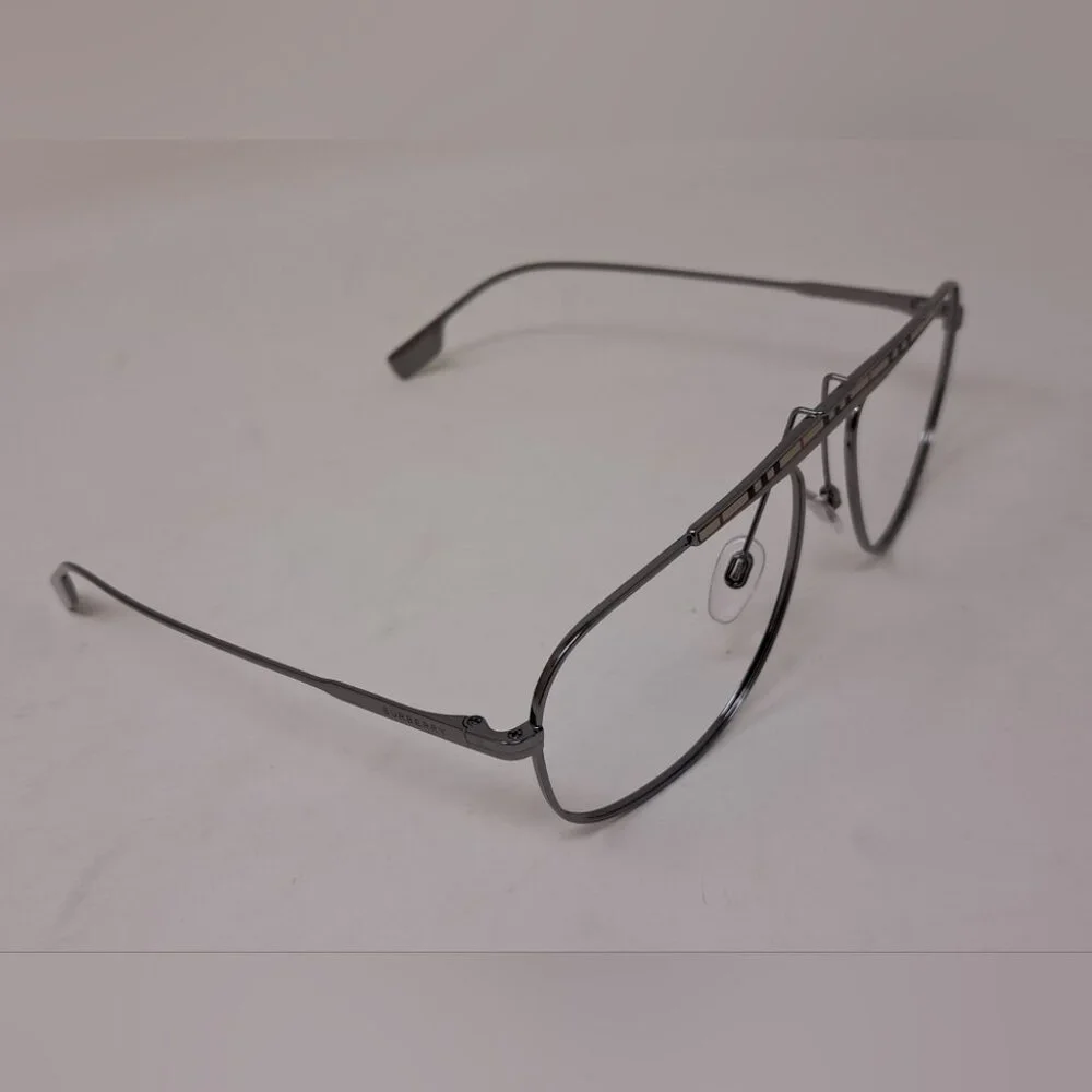 Burberry Men's Aviator Sunglasses Frames Only Pilot Check Metal B3121 59-17-145 - Picture 12 of 15